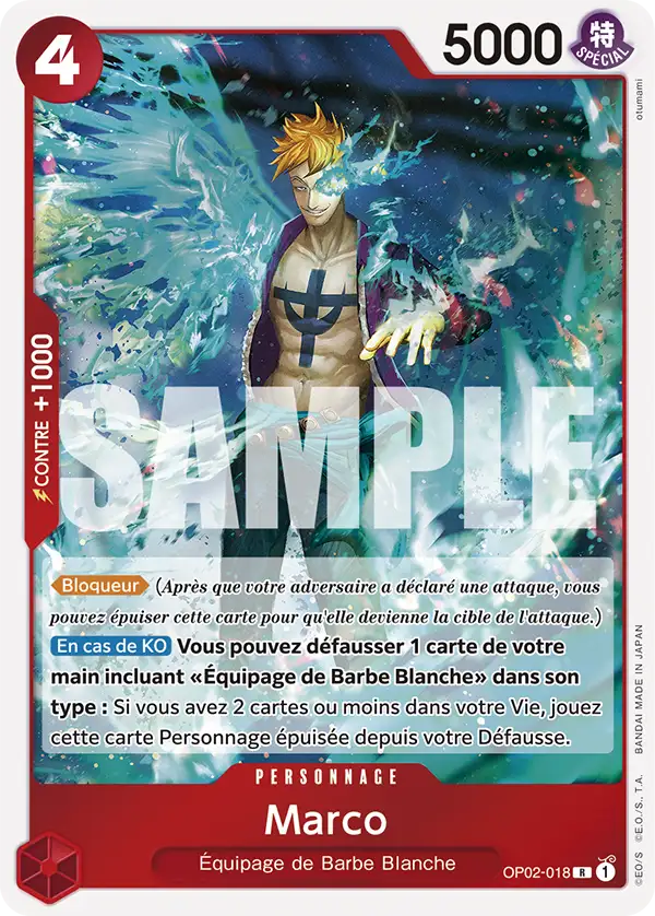 Carte One Piece OP02-018 Marco V1 | LorenZone