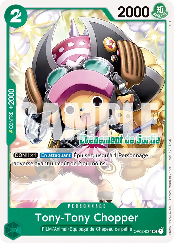 Carte One Piece OP02-034 Tony-Tony Chopper V2 | LorenZone