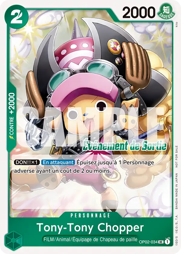 Carte One Piece OP02-034 Tony-Tony Chopper V3 | LorenZone