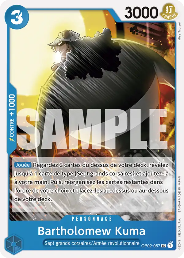 Carte One Piece OP02-057 Bartholomew Kuma | LorenZone