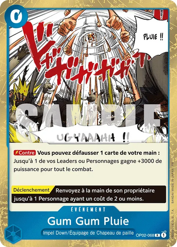Carte One Piece Gum Gum Pluie OP02-068 V1 - The Best Vol.2