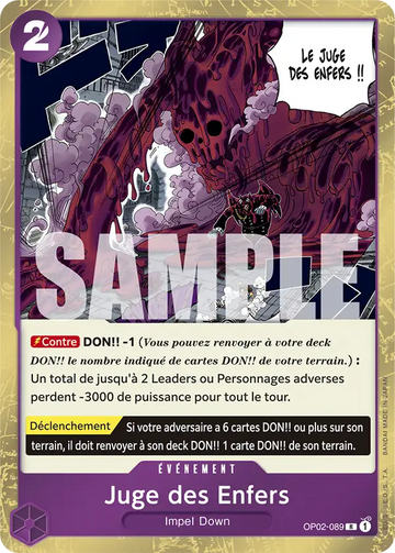 Carte One Piece Juge des Enfers OP02-089 V1 - The Best