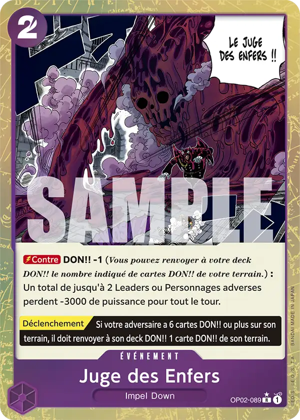 Carte One Piece OP02-089 Juge des Enfers V3 | LorenZone