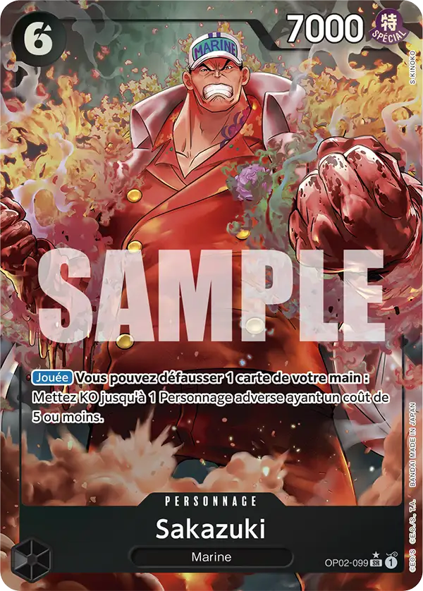 Carte One Piece OP02-099 Sakazuki V2 | LorenZone