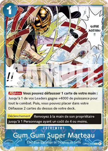 Carte One Piece Gum Gum Super Marteau OP03-055 V2 - The Best