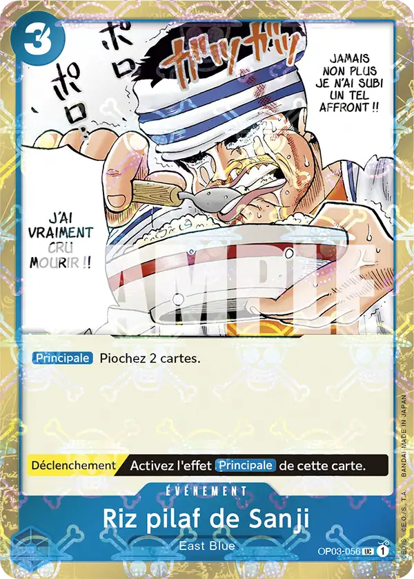 Carte One Piece OP03-056 Riz pilaf de Sanji V2 | LorenZone