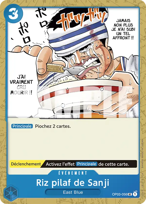 Carte One Piece OP03-056 Riz pilaf de Sanji V1 | LorenZone
