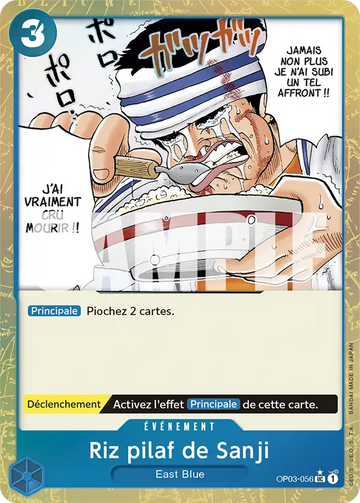 Carte One Piece Riz pilaf de Sanji OP03-056 V3 - The Best