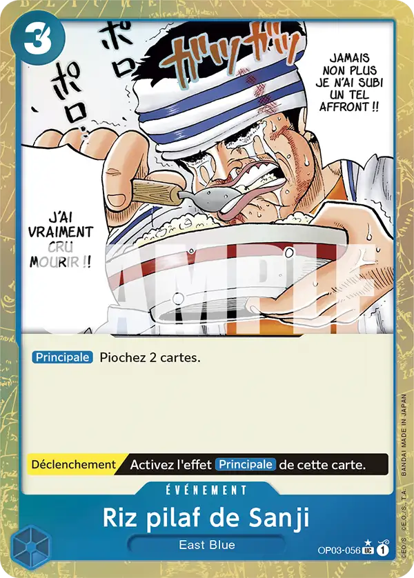 Carte One Piece OP03-056 Riz pilaf de Sanji V3 | LorenZone