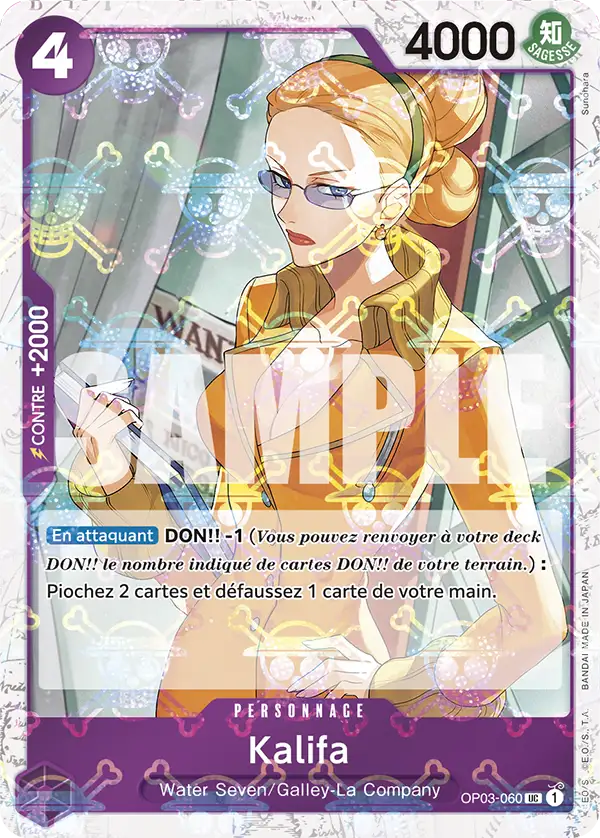 Carte One Piece OP03-060 Kalifa V2 | LorenZone