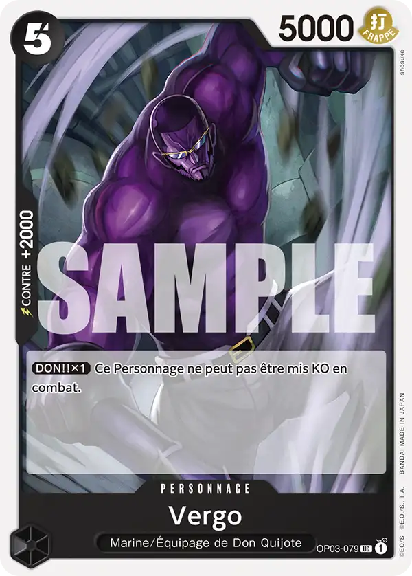 Carte One Piece OP03-079 Vergo | LorenZone