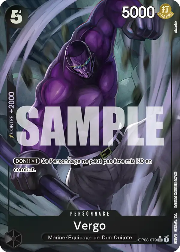 Carte One Piece OP03-079 Vergo V3 | LorenZone
