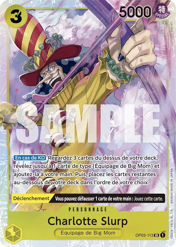 Carte One Piece OP03-113 Charlotte Slurp V1 | LorenZone