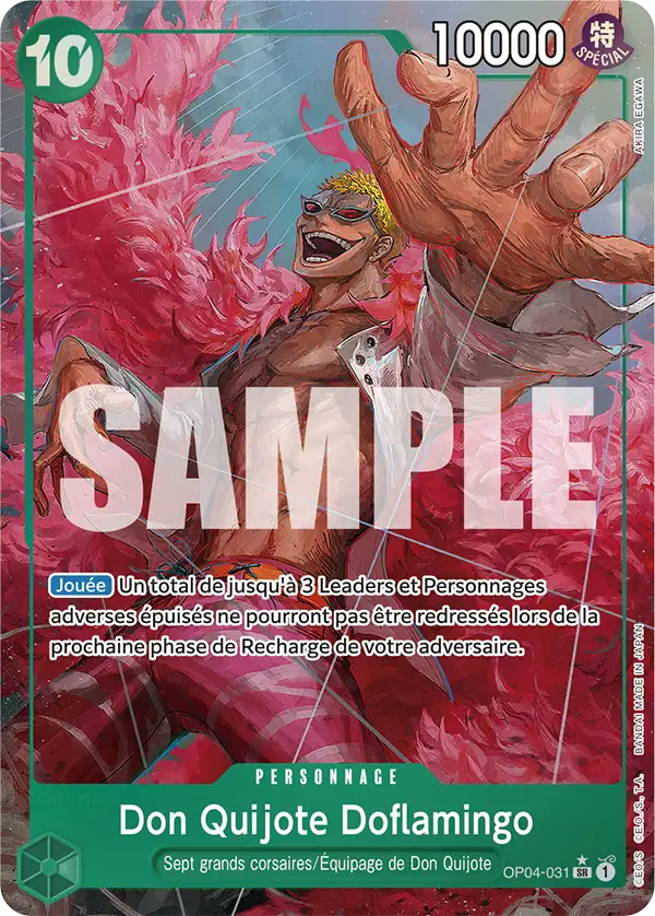 Carte One Piece OP04-031 Don Quijote Doflamingo V2 | LorenZone