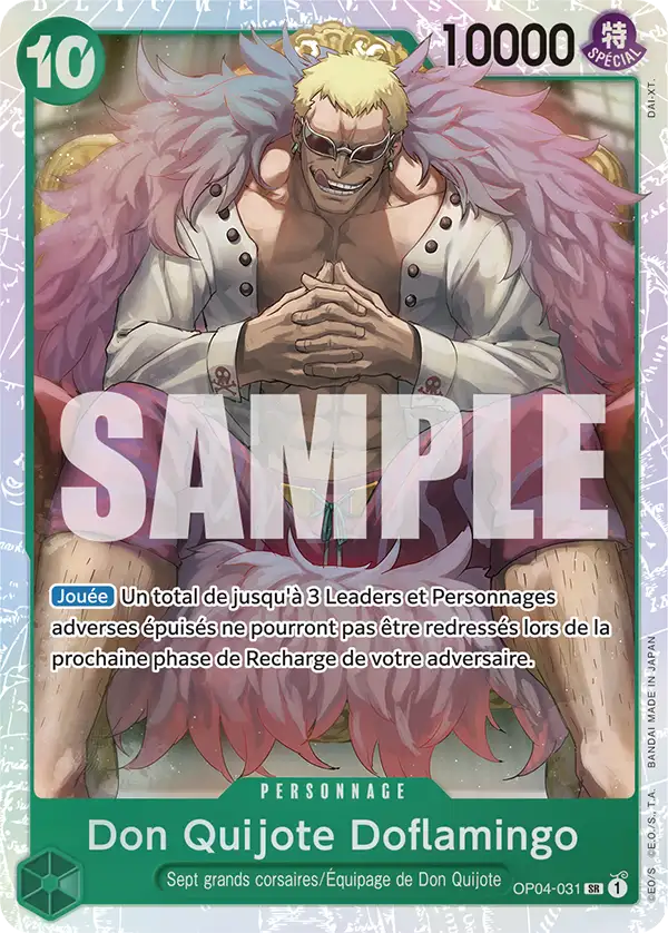 Carte One Piece OP04-031 Don Quijote Doflamingo V1 | LorenZone