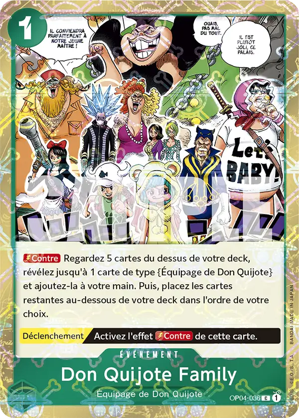 Carte One Piece OP04-036 Don Quijote Family V2 | LorenZone