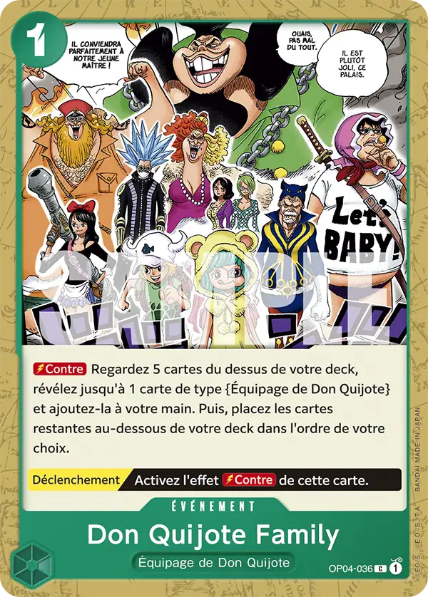 Carte One Piece OP04-036 Don Quijote Family V1 | LorenZone