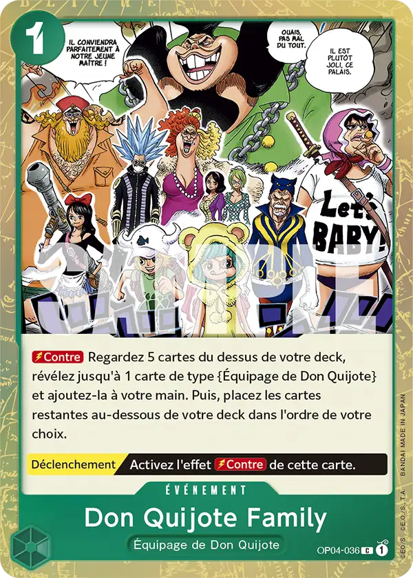 Carte One Piece OP04-036 Don Quijote Family V3 | LorenZone