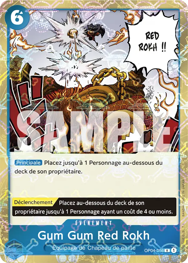 Carte One Piece OP04-056 Gum Gum Red Rokh V2 | LorenZone