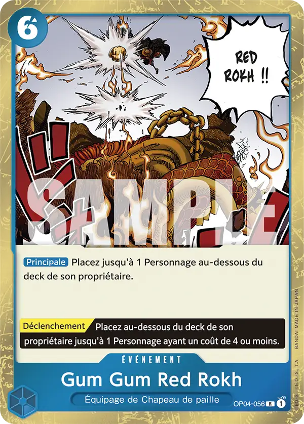 Carte One Piece OP04-056 Gum Gum Red Rokh V1 | LorenZone