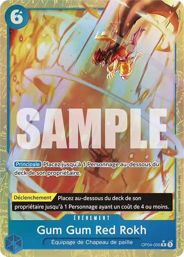 Carte One Piece Gum Gum Red Rokh OP04-056 V4 - The Best
