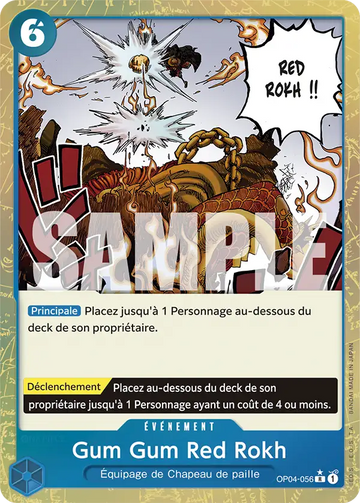 Carte One Piece Gum Gum Red Rokh OP04-056 V3 - The Best