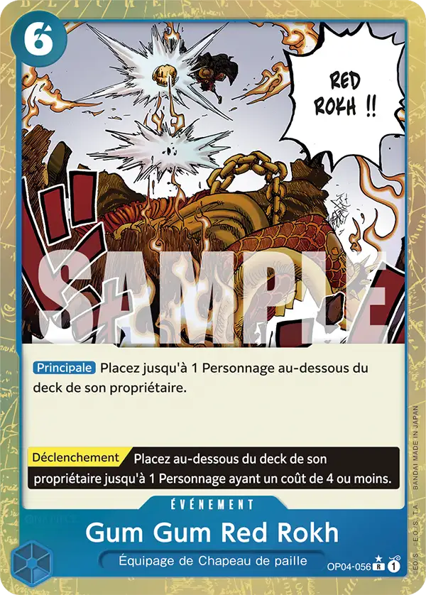 Carte One Piece OP04-056 Gum Gum Red Rokh V3 | LorenZone
