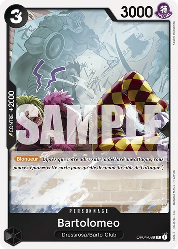 Carte One Piece Bartolomeo OP04-089 V1 - The Best