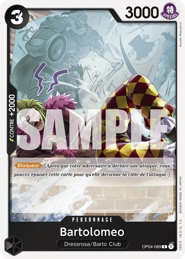 Carte One Piece OP04-089 Bartolomeo V1 | LorenZone