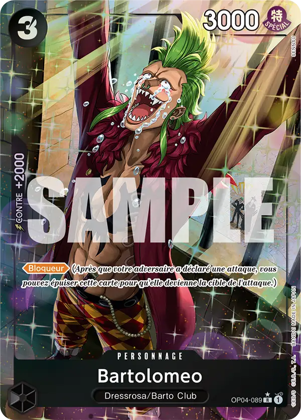 Carte One Piece OP04-089 Bartolomeo V4 | LorenZone