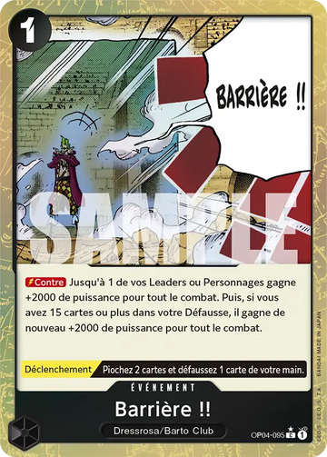 Carte One Piece Barrière !! OP04-095 V3 - The Best