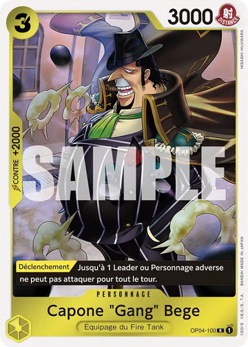 Carte One Piece Capone "Gang" Bege OP04-100 V1 - The Best