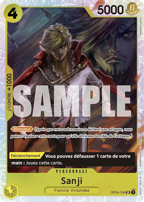 Carte One Piece OP04-104 Sanji V1 | LorenZone