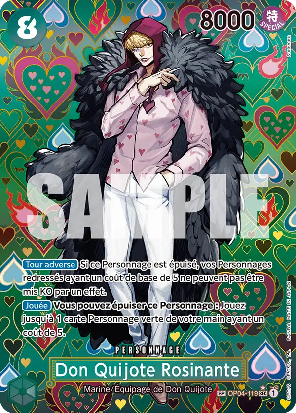 Carte One Piece OP04-119 Don Quijote Rosinante | LorenZone