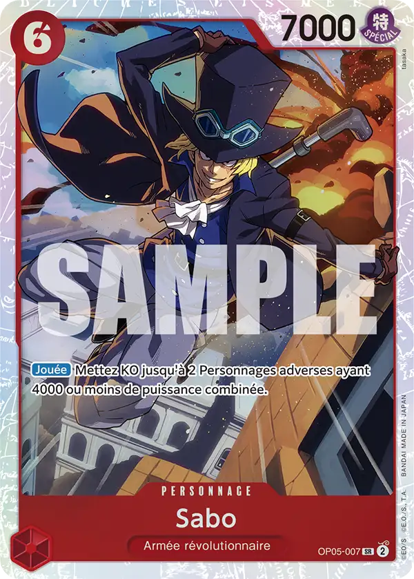 Carte One Piece OP05-007 Sabo V1 | LorenZone