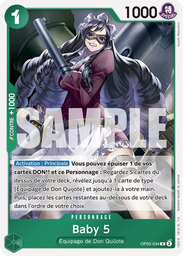 Carte One Piece OP05-034 Baby 5 V1 | LorenZone
