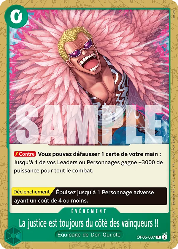 Carte One Piece OP05-037 La justice est toujours du côté des vainqueurs !! V3 | LorenZone