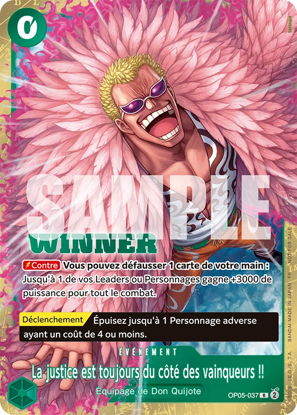 Carte One Piece OP05-037 La justice est toujours du côté des vainqueurs !! V4 | LorenZone