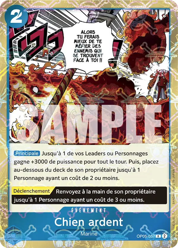 Carte One Piece OP05-057 Chien ardent V2 | LorenZone