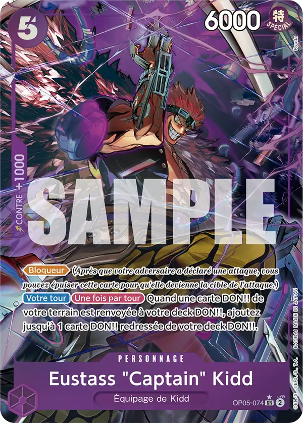 Carte One Piece OP05-074 Eustass "Captain" Kidd V2 | LorenZone