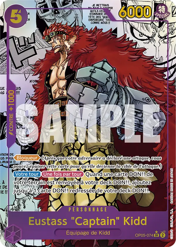 Carte One Piece Eustass "Captain" Kidd OP05-074 V3 - The Best