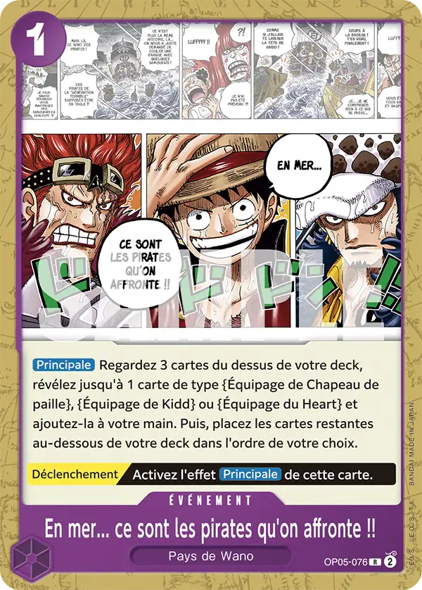 Carte One Piece OP05-076 En mer... ce sont les pirates qu'on affronte !! | LorenZone