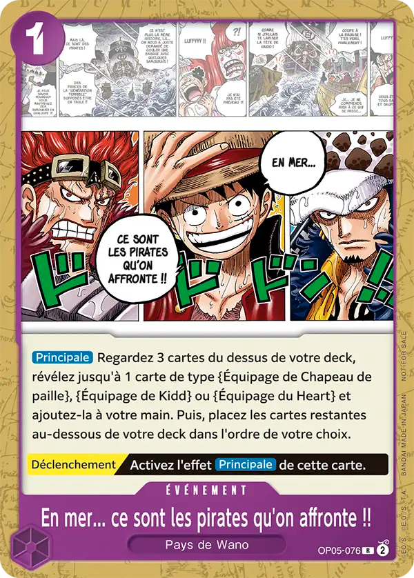 Carte One Piece OP05-076 En mer... ce sont les pirates qu'on affronte !! | LorenZone