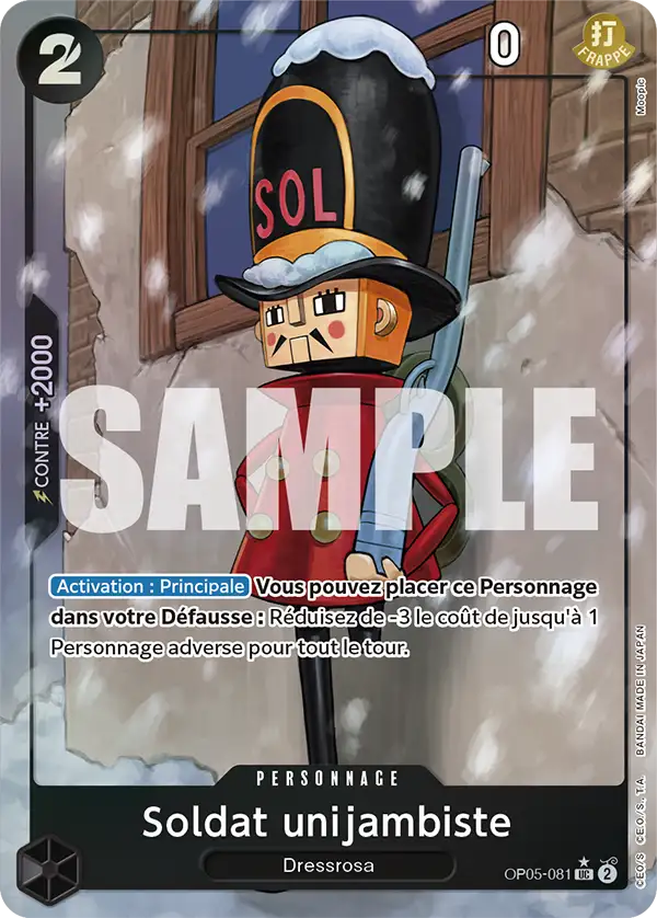 Carte One Piece OP05-081 Soldat unijambiste V3 | LorenZone