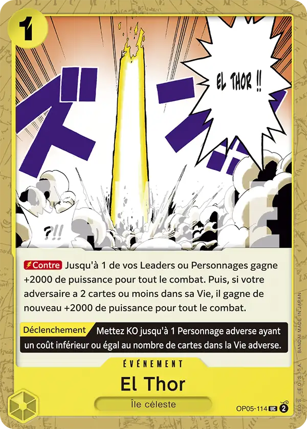 Carte One Piece OP05-114 El Thor V1 | LorenZone