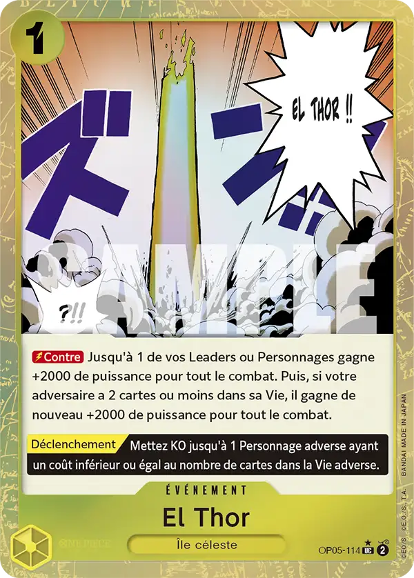 Carte One Piece OP05-114 El Thor V3 | LorenZone