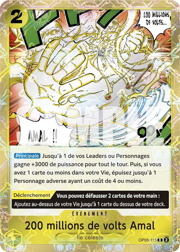Carte One Piece 200 millions de volts Amal OP05-115 V2 - The Best
