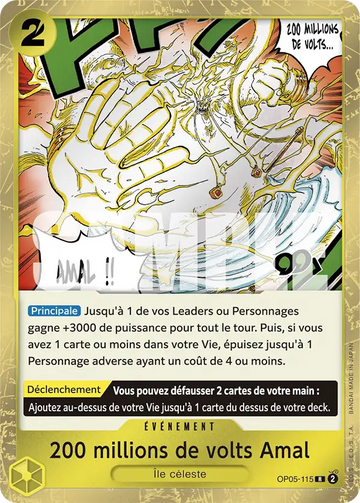 Carte One Piece 200 millions de volts Amal OP05-115 V1 - The Best