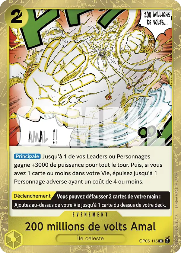 Carte One Piece OP05-115 200 millions de volts Amal V1 | LorenZone
