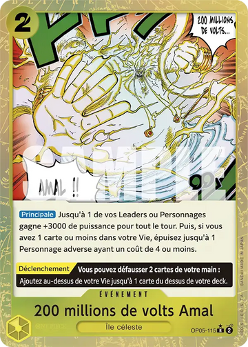 Carte One Piece 200 millions de volts Amal OP05-115 V3 - The Best